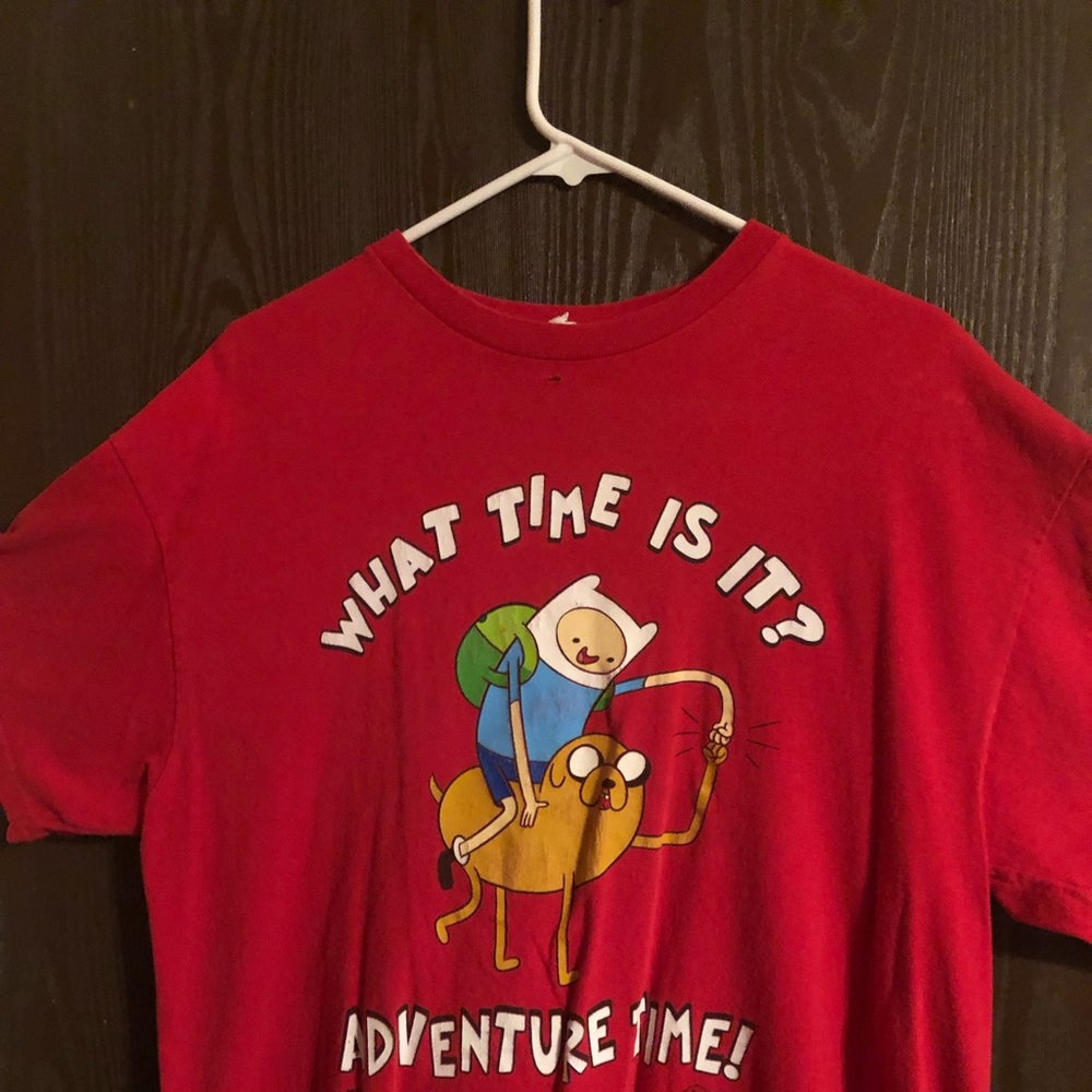 Awesome adventure time red t-shirt